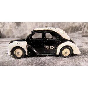 Vintage CIJ France Renault 4CV Police Die-Cast Car Scale Black & White Antique